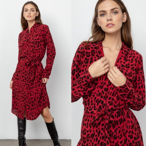 Rails Dresses & Skirts - NWT RAILS Alix Red Leopard Dress